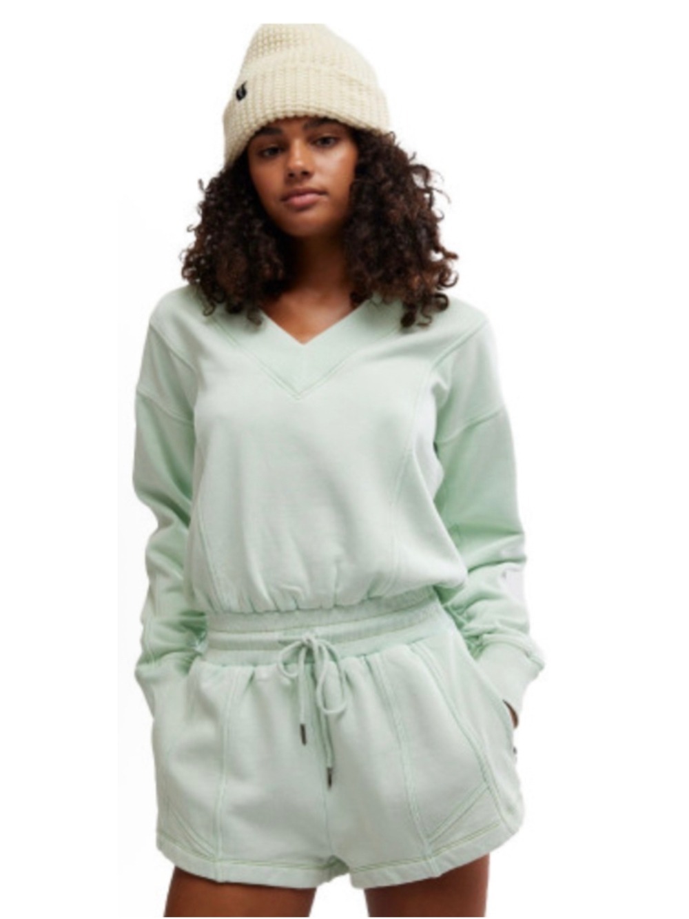 Free People Movement Intercept Romper in Mint Green New w/Tag XL